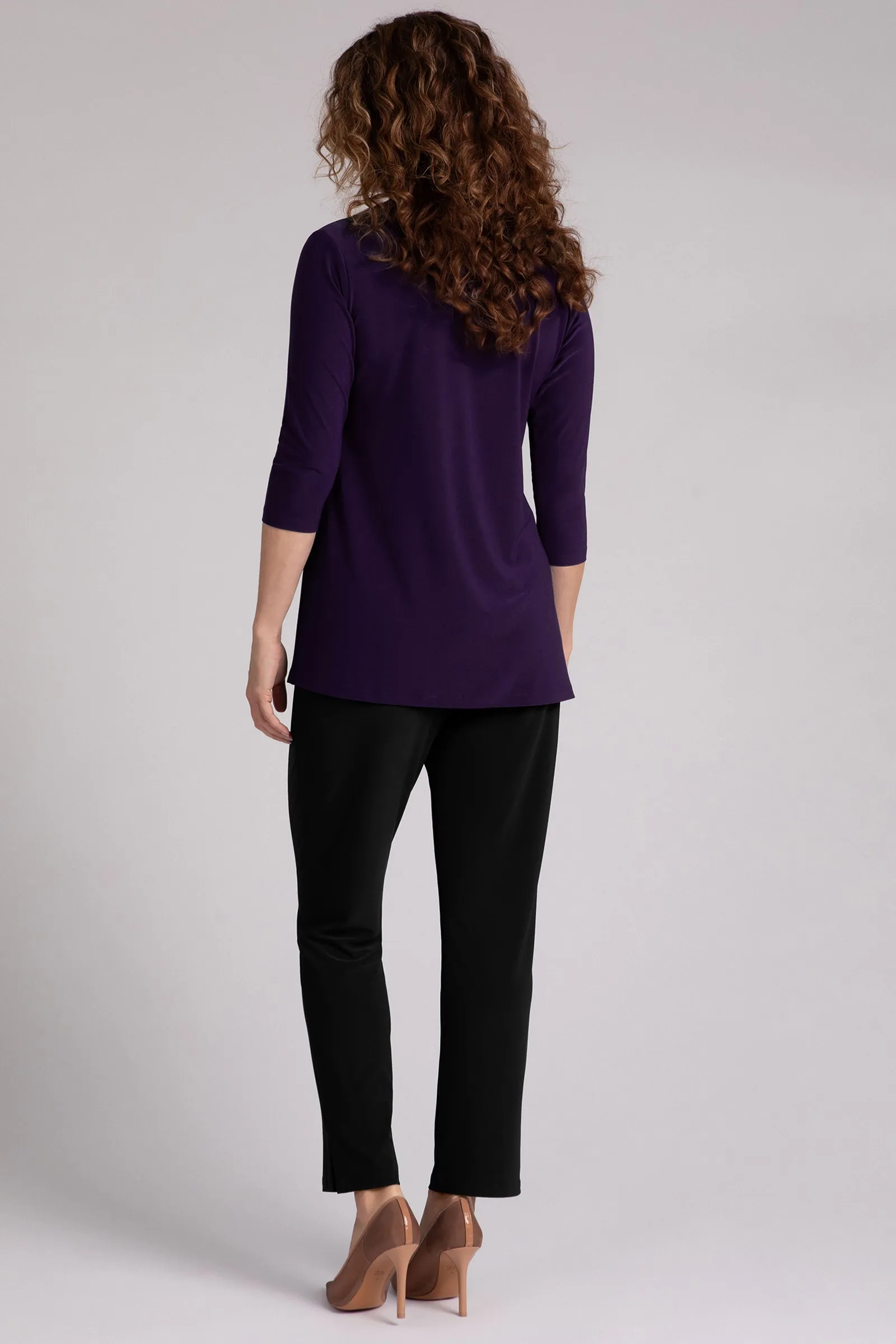 Nu Ideal V-Neck Tunic | Blackberry