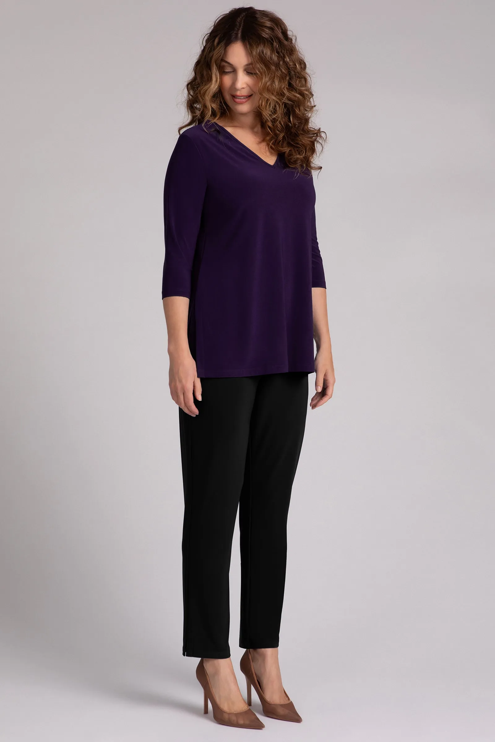 Nu Ideal V-Neck Tunic | Blackberry