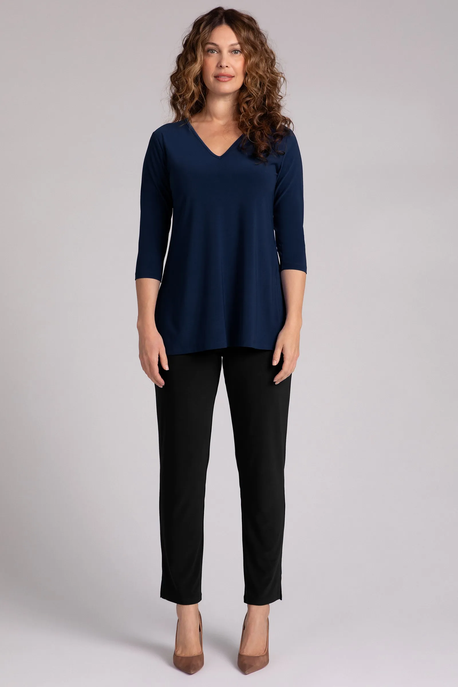 Nu Ideal V-Neck Tunic | Navy