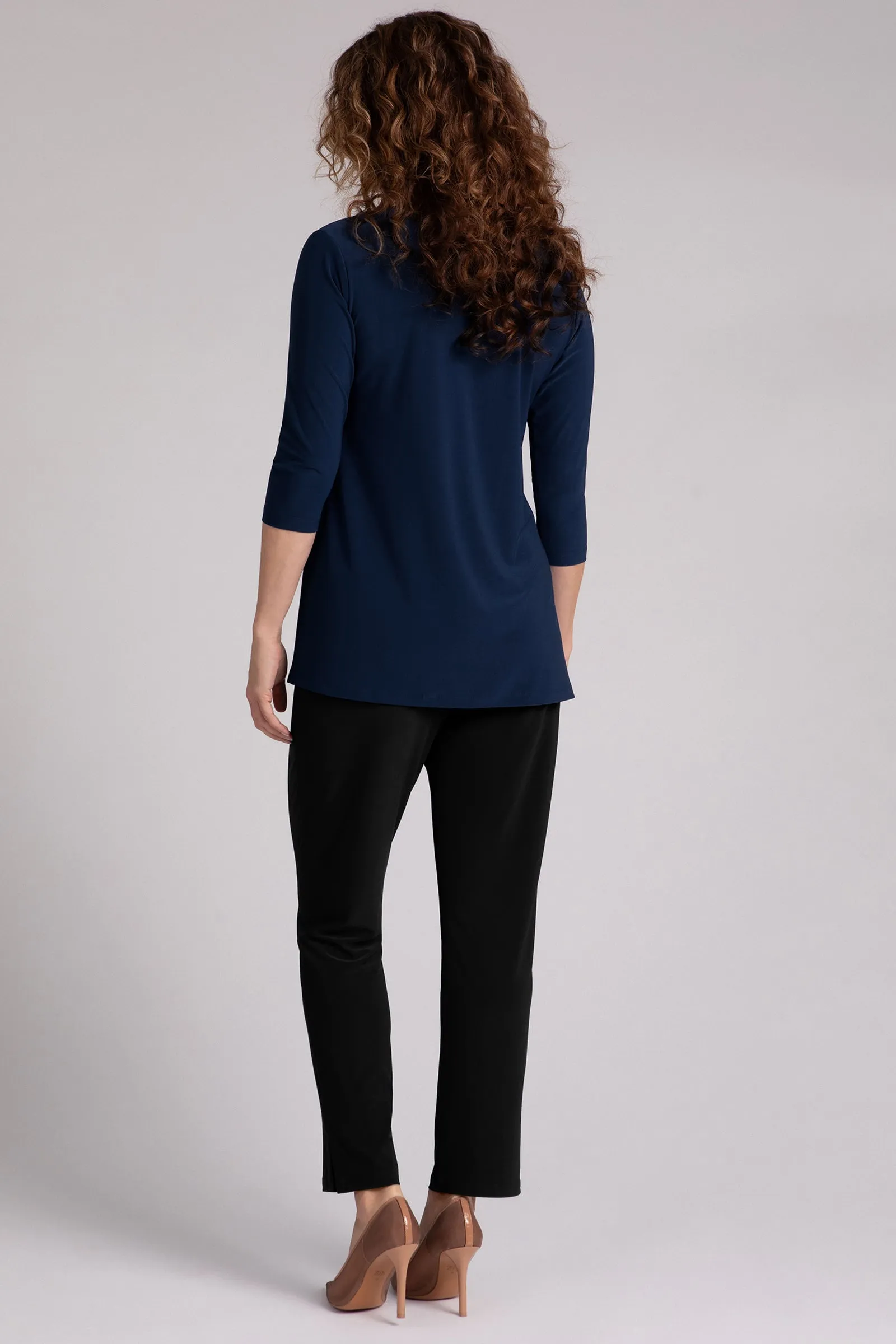 Nu Ideal V-Neck Tunic | Navy