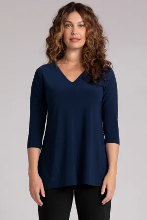 Nu Ideal V-Neck Tunic | Navy