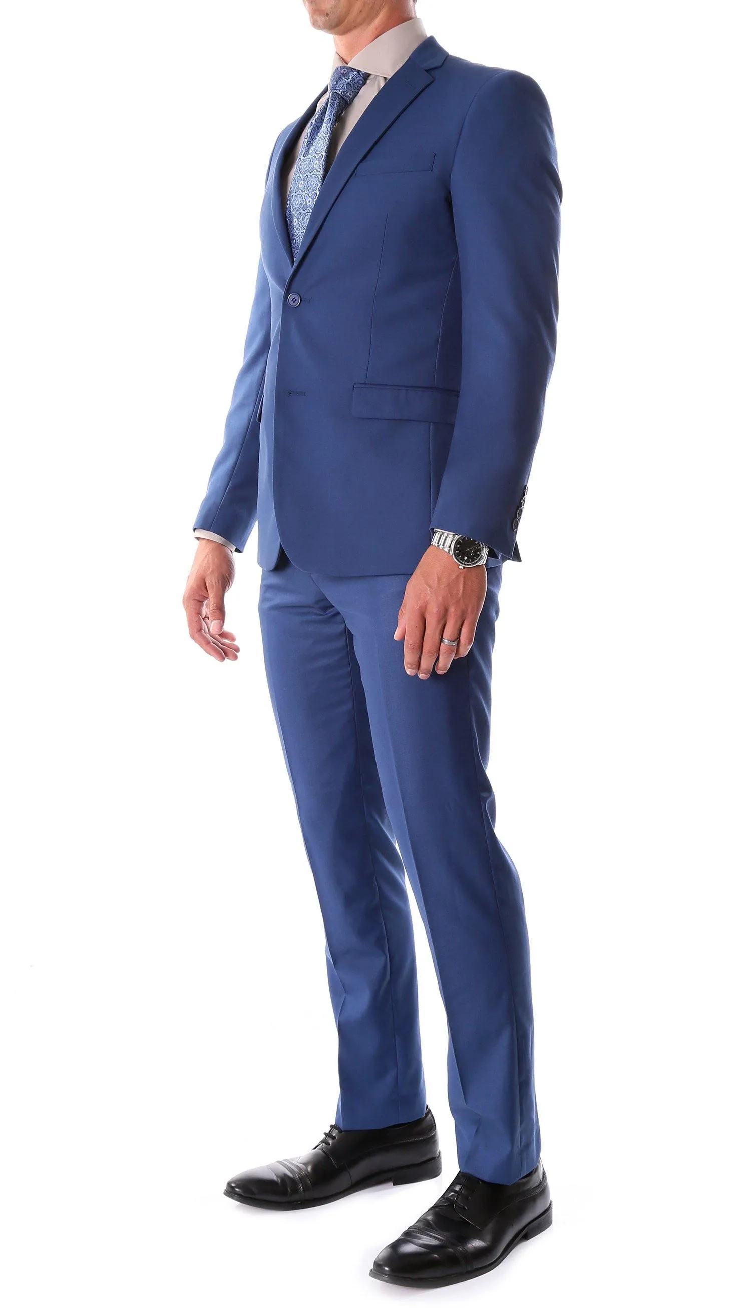 Oslo Collection - Slim Fit 2 Piece Suit Color Indigo Blue