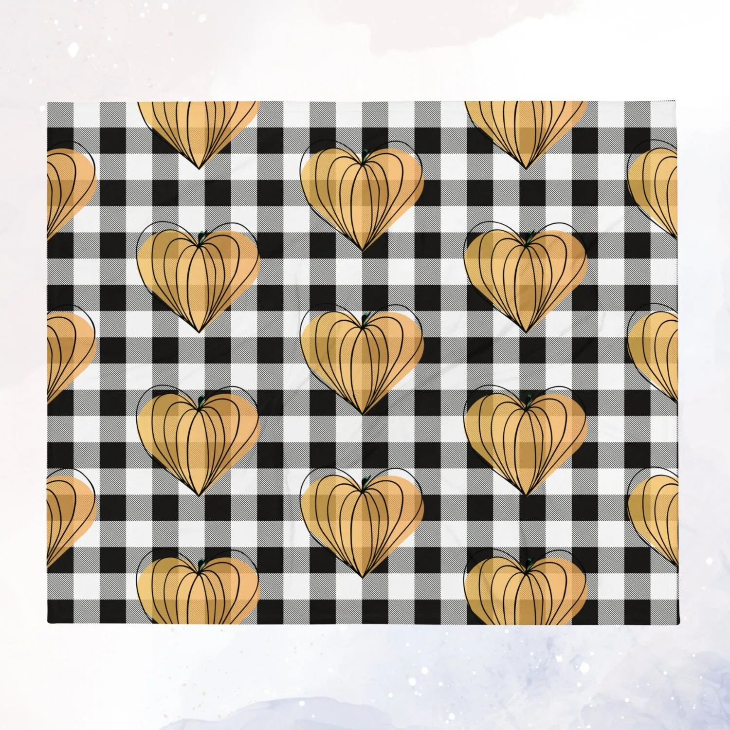 Plaid Pumpkin Fall Throw Blanket for Your Couch