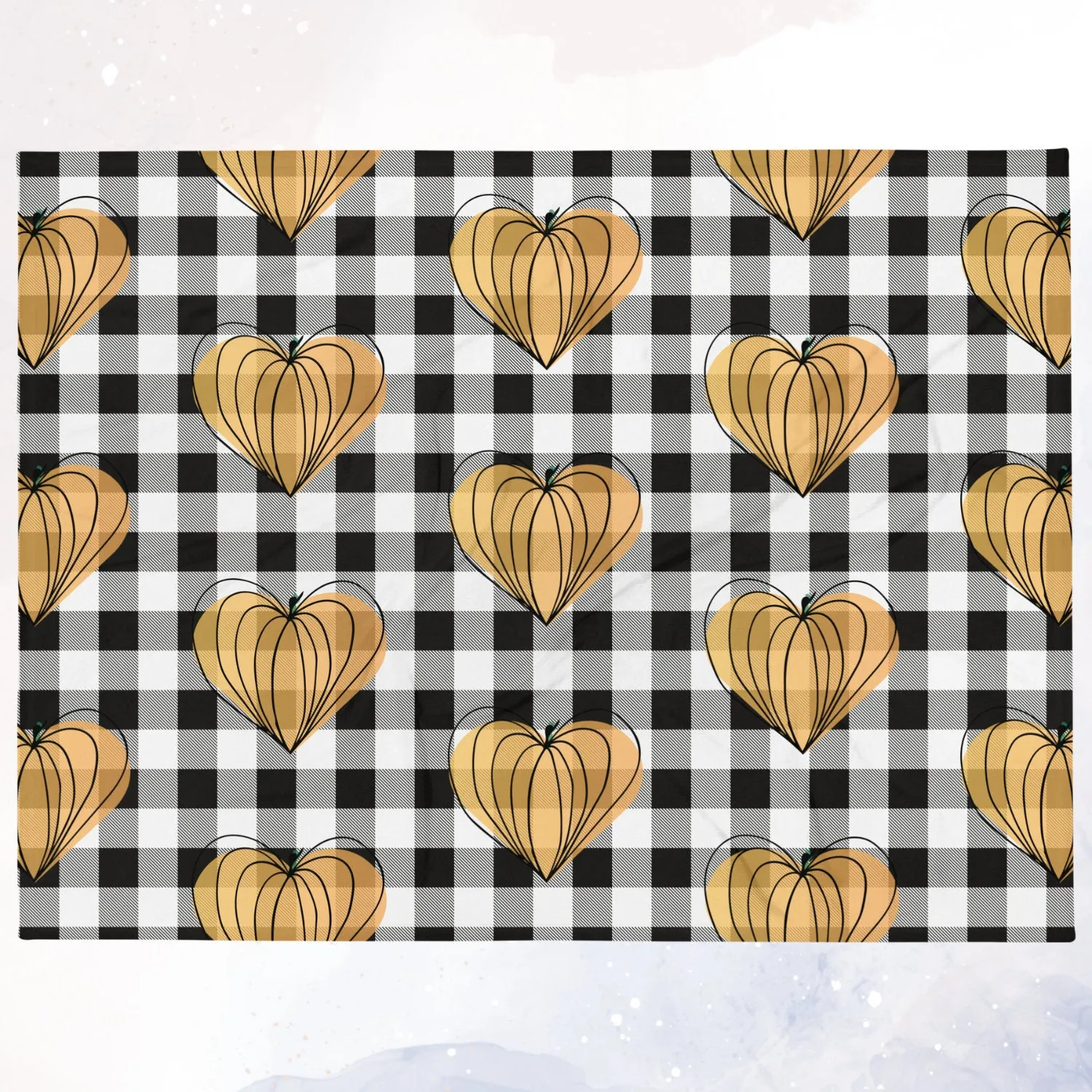 Plaid Pumpkin Fall Throw Blanket for Your Couch