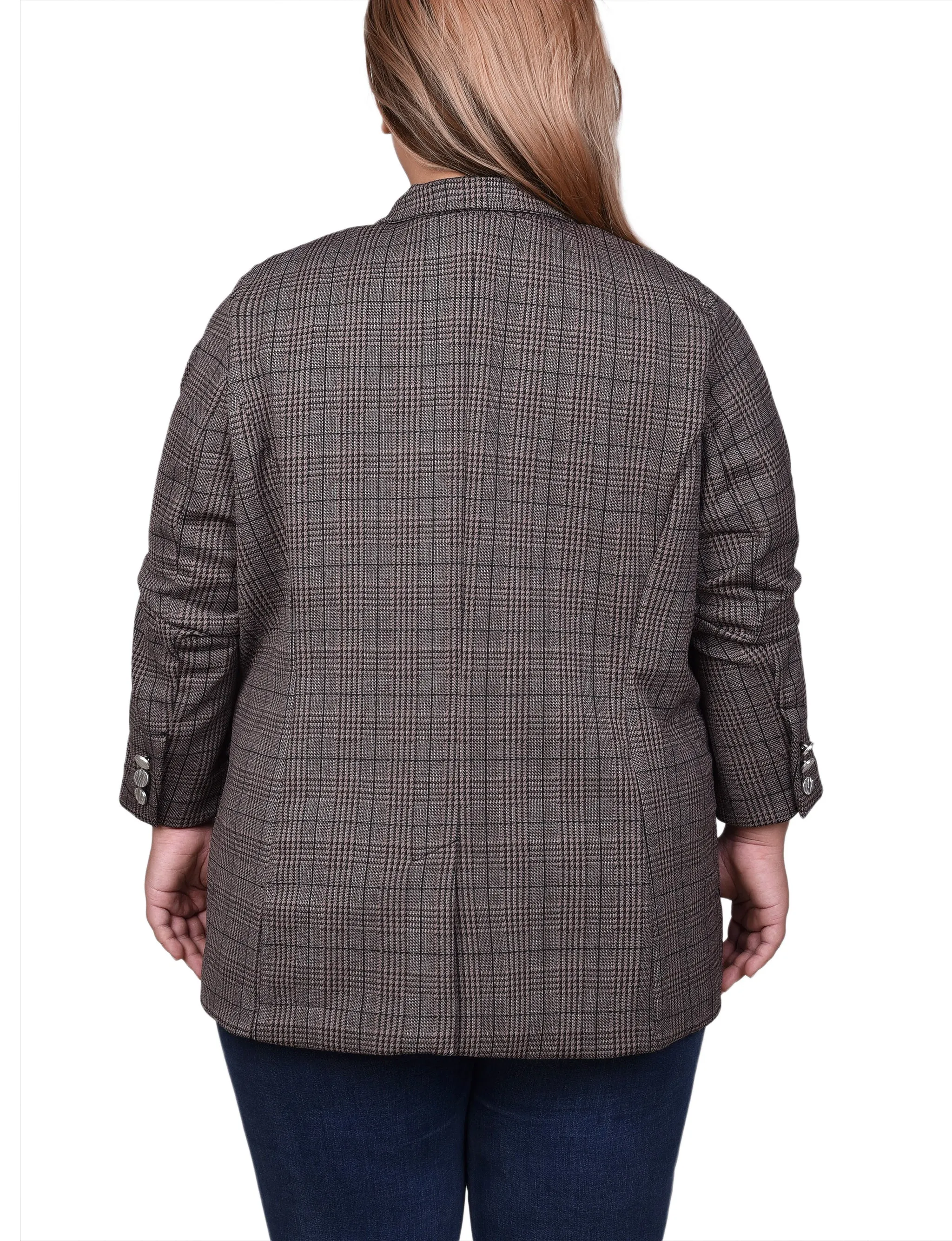 Plus Size Long Sleeve Ponte Jacket