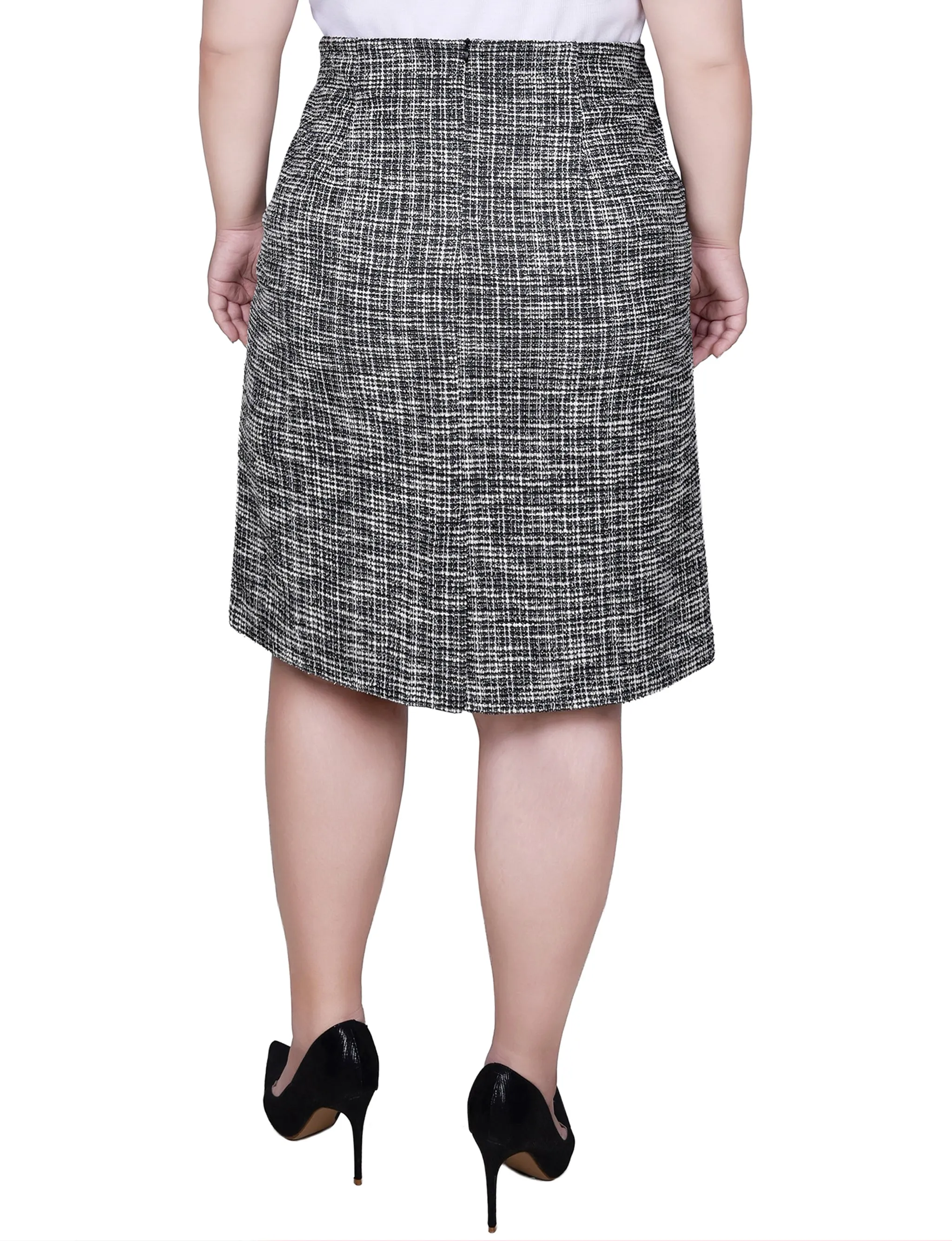 Plus Size Slim Double Knit Skirt