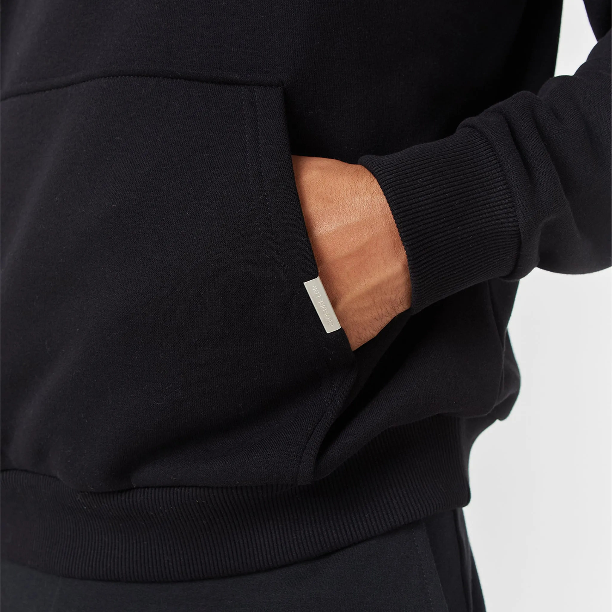 Relaxed Fit 1/4 Zip Fleece | Black