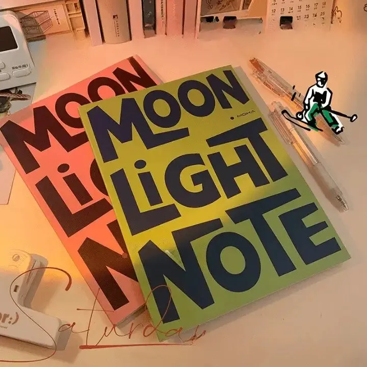 Retro Style Moon Light Notebook Journal