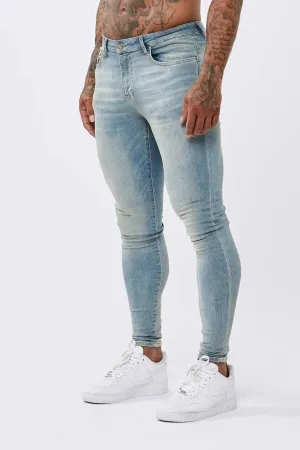 SKINNY FIT JEANS - LIGHT WASHED SAND BLUE