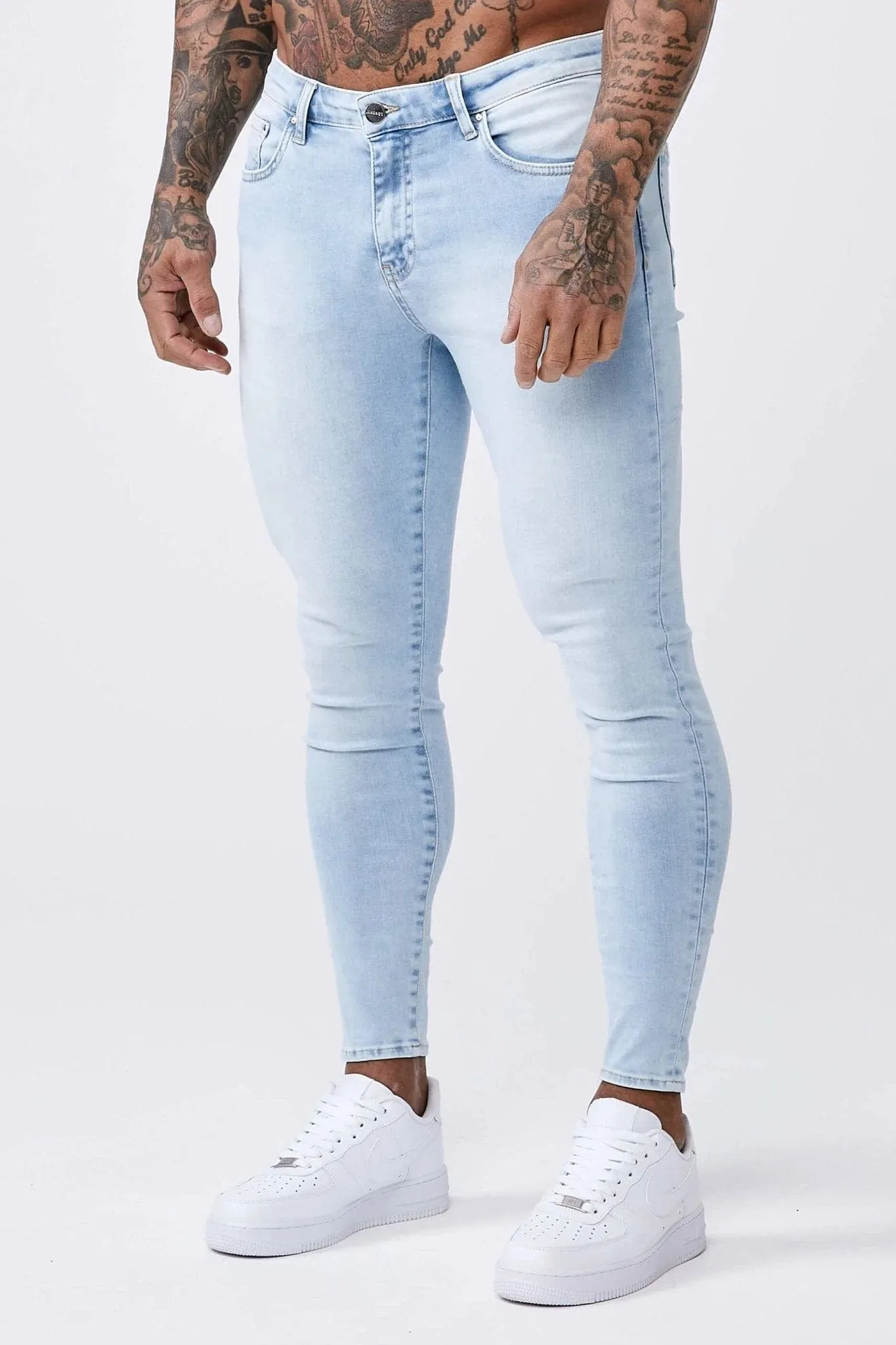 SKINNY FIT JEANS - PALE BLUE WASH