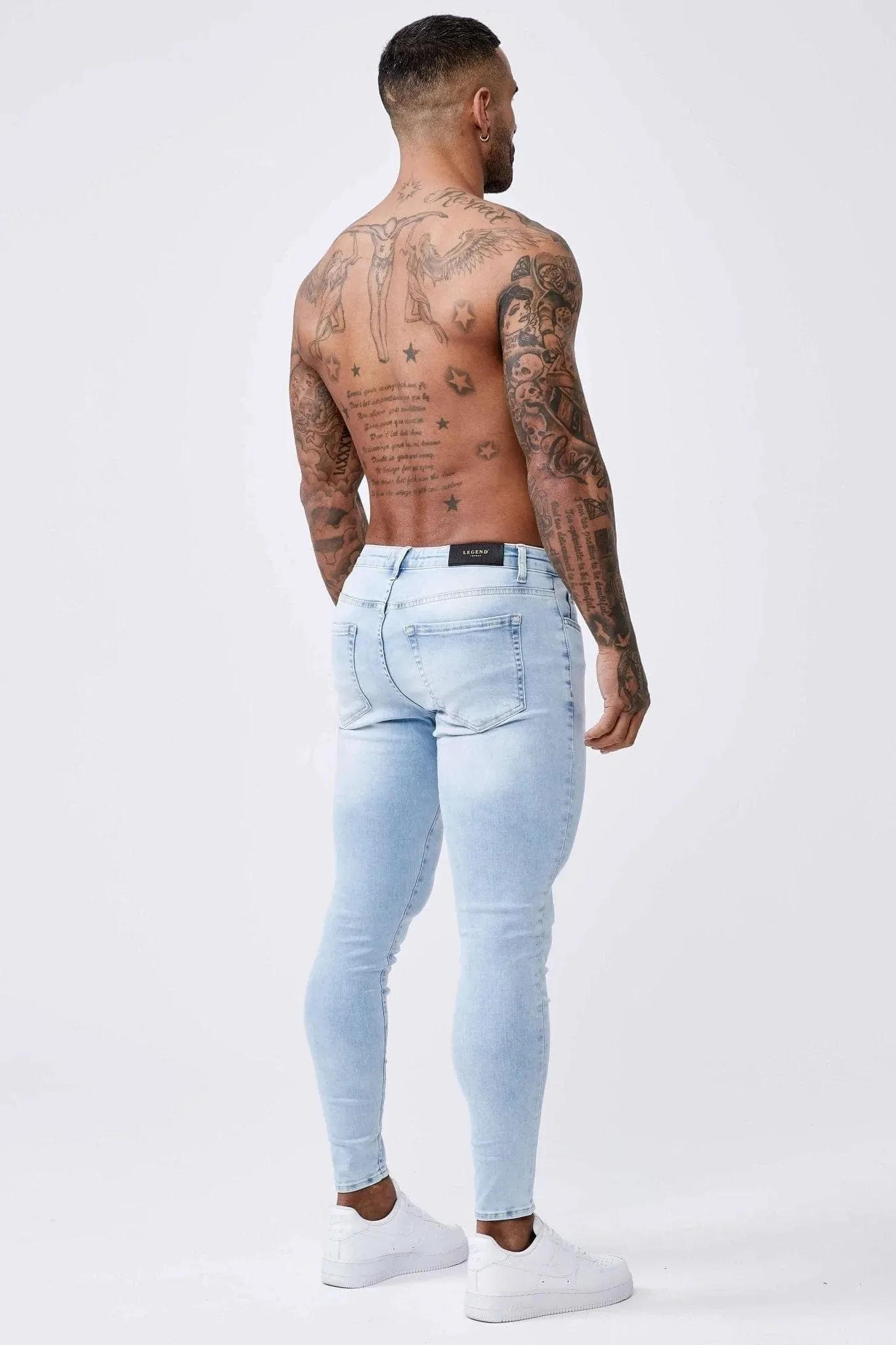 SKINNY FIT JEANS - PALE BLUE WASH