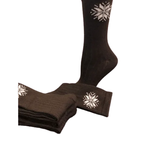 Snowflake Pattern Soft Acrylic Crew Women's Socks