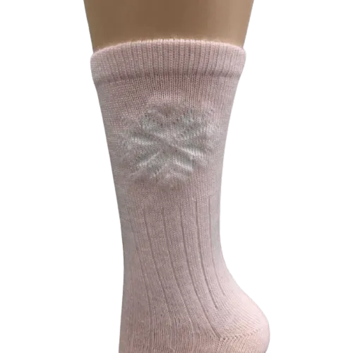 Snowflake Pattern Soft Acrylic Crew Women's Socks