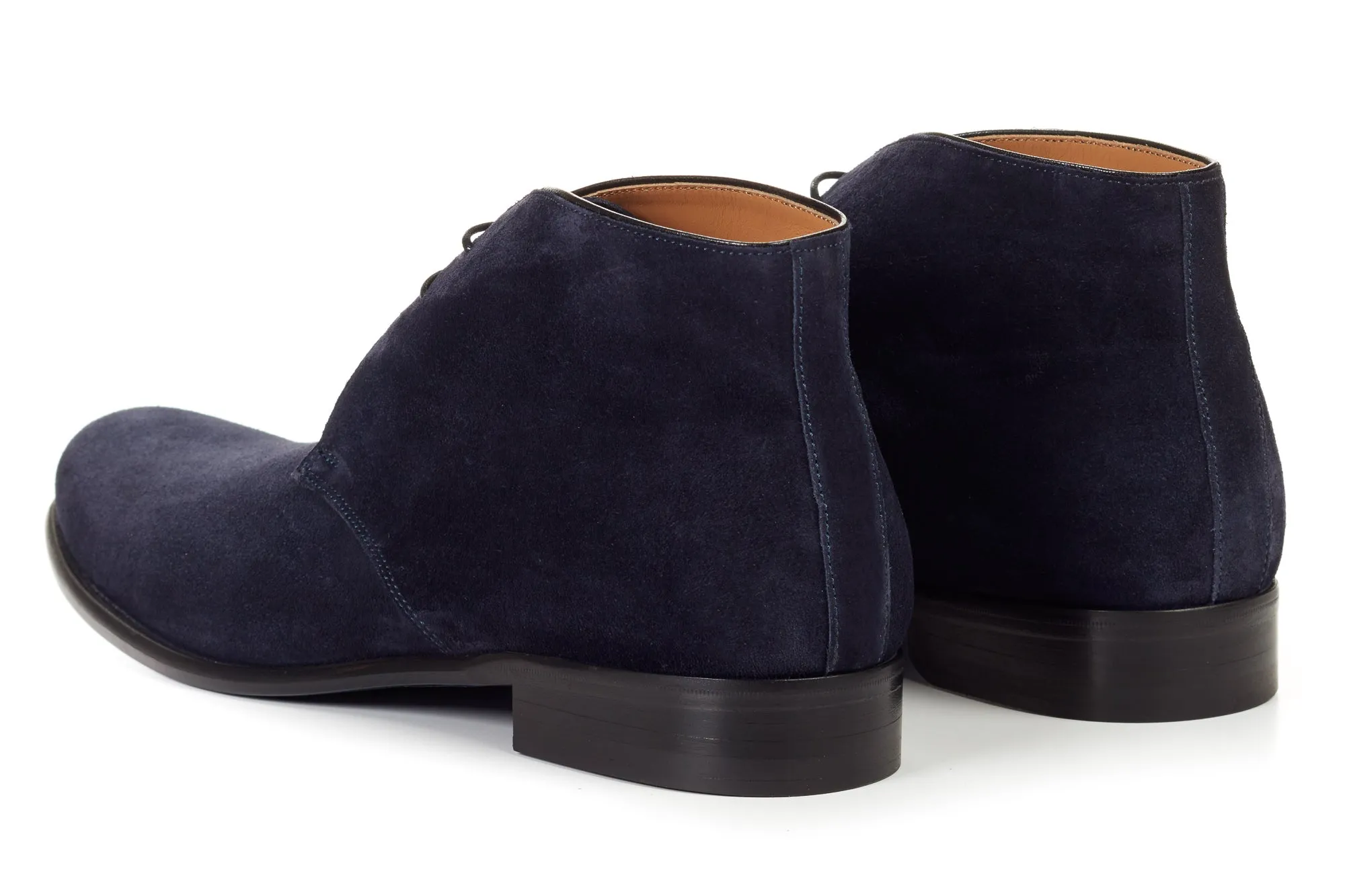 The Newman Chukka Boot - Midnight Blue Suede