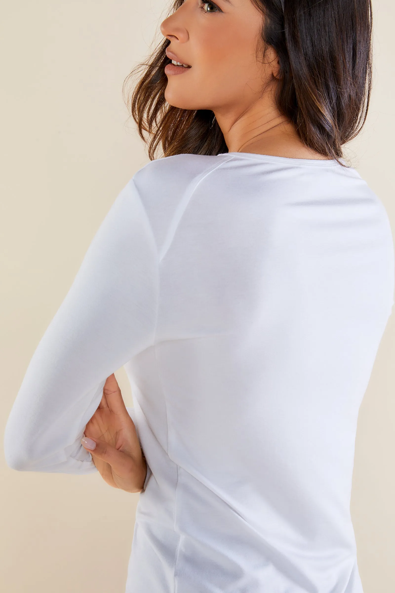 Tony Pima Cotton Long-Sleeve Top