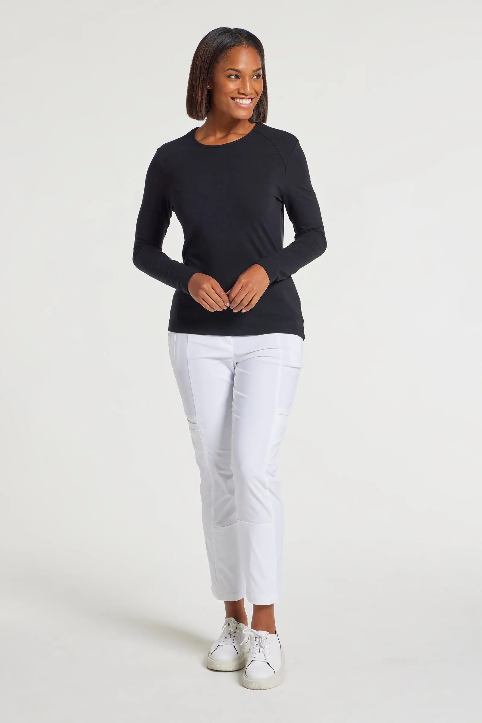 Tony Pima Cotton Long-Sleeve Top