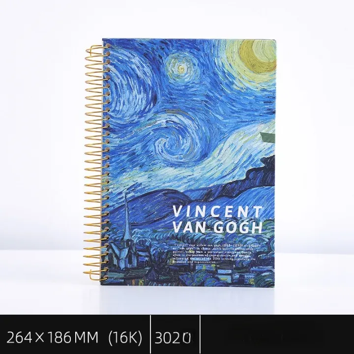 Van Gogh series Extra Large Coil Register Notebooks