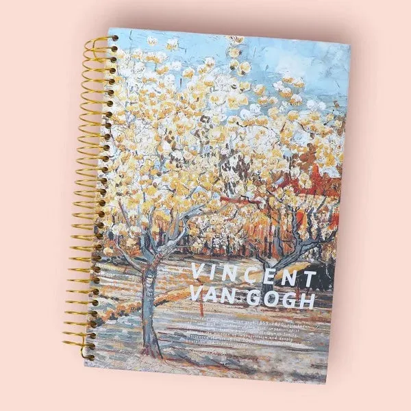 Vincent Van Gogh Series Blooming Flower Coil Register Notebook