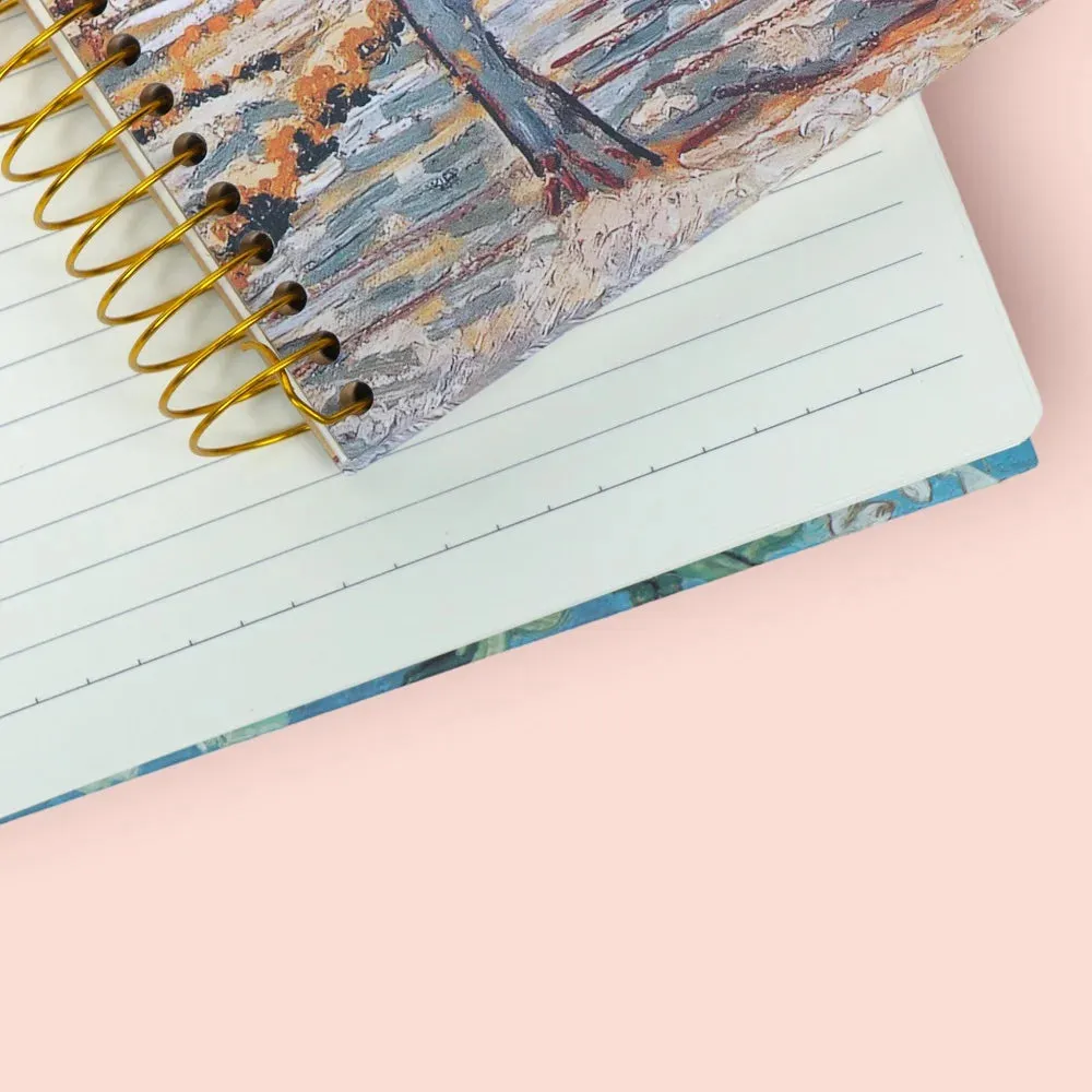 Vincent Van Gogh Series Blooming Flower Coil Register Notebook