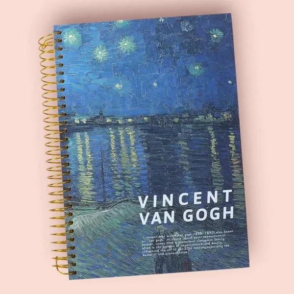 Vincent Van Gogh Starry Night Coil Register Notebook