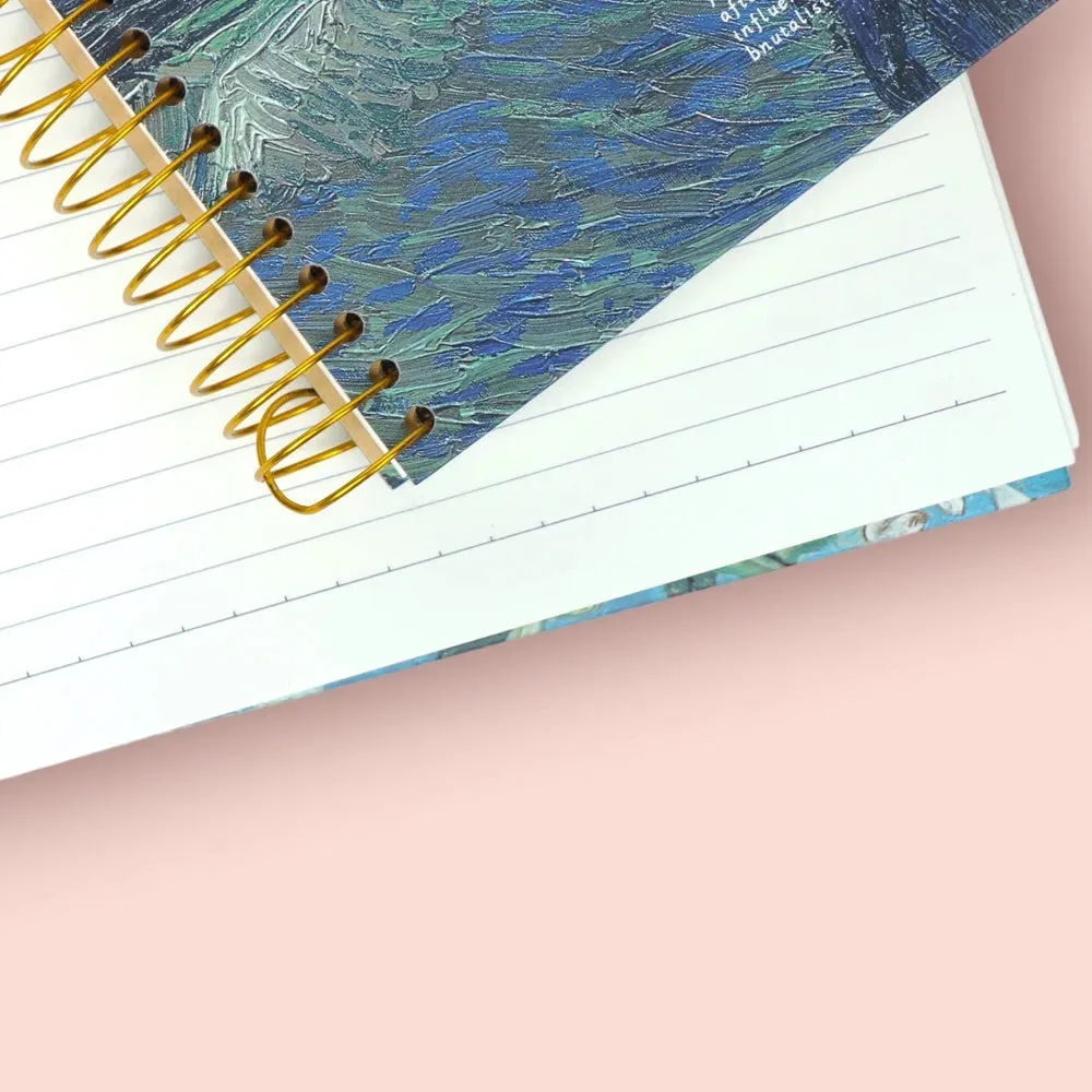 Vincent Van Gogh Starry Night Coil Register Notebook