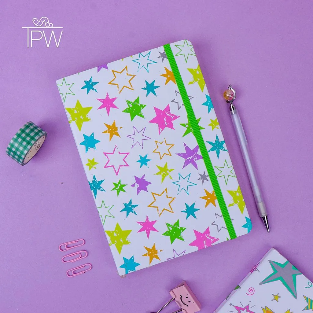 Watercolor Star Print A5 Notebook